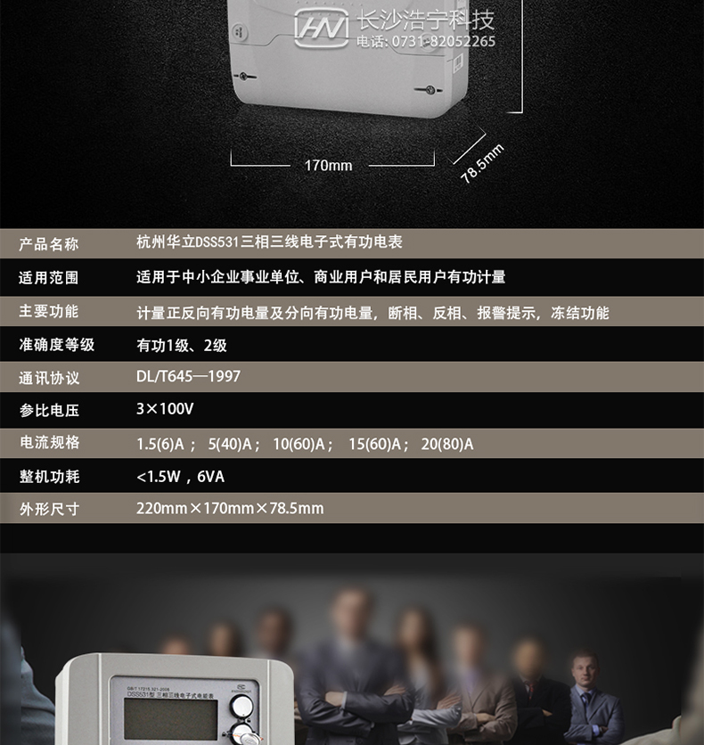 杭州华立DSS531三相三线电子式有功电能表