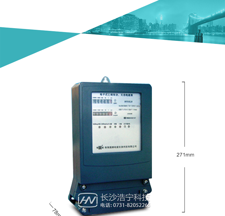 恒通国测DTSX25 B型电子式三相有功无功电能表