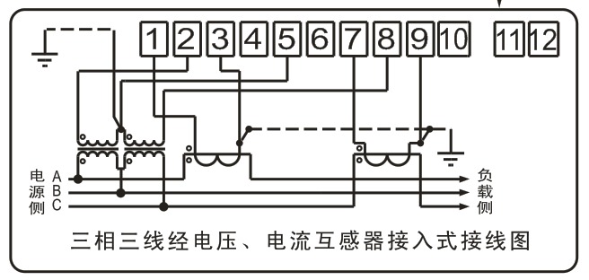 三相三线 三相四线电能表如何接线?以威胜dtsy341三相