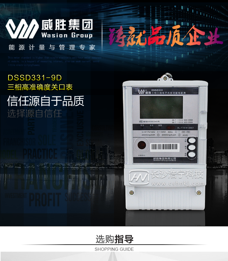 长沙威胜DSSD331-9D三相三线高准确度关口表